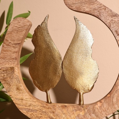 Interior souvenir in the wooden ring "Wings" 33x8x34 cm-3