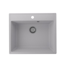 Мойка кухонная кварцевая Ulgran Quartz Forte 580, 580х500 мм, цвет 04 платина