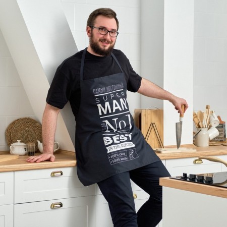 Apron "Ethel" Super man 73x71 cm cm, 100% cotton, sarzha 190 g/m2-2