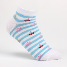 Women's socks, white mix, size 35-38