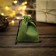 Gift bag from canvases, green, 7 x 9 cm