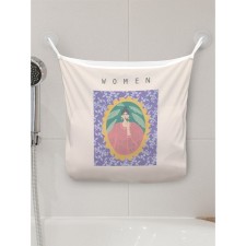 Organizer in a bath on the suction cups “Girl with lipstick”, for storing toys and trifles, size 33x39 cm