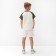 A set for a boy (T -shirt and shorts) Minaku, ecruil color/olive, height 134 cm