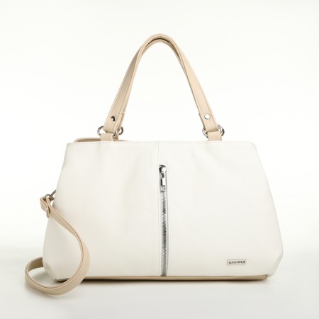 Women's bag with lightning, white color
