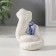 Souvenir Ceramics "Snake with Treasure" White-blue set 3 pcs 4.5x4.8x7 cm