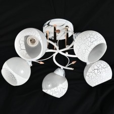 Fire Steak of Economics Crime Code 10092/5MR+WT+GD WT, 5x60W, E27, 28x50x50 cm, white color