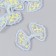 Decor for creativity Textile Embroidery "Bow in flower-yellow flowers" 7x5.5 cm