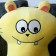 Soft toy-podushka "cat tooth", 50 cm, yellow color