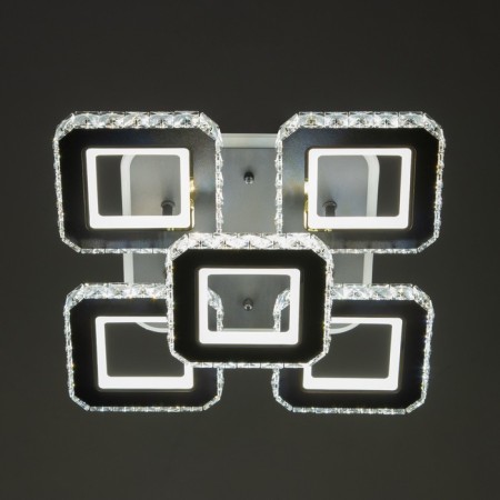 Luer with PDU "Mia" 5XLED 150W 3000-6000K RGB black 38x38x14cm-2