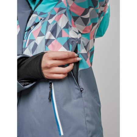 Ski suit, size 42, turquoise color-7