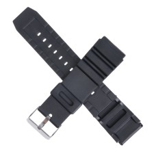 22 mm watch strap, silicone, L-22 cm, black