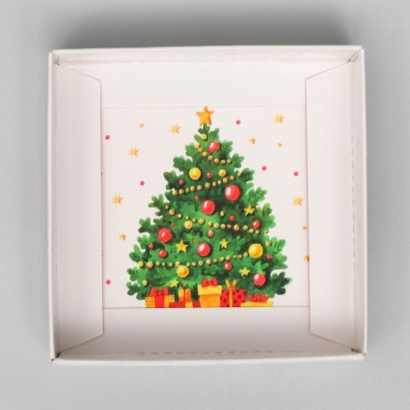 Box for confectionery "Happy New Year", 10 x 10 x 10 cm-4