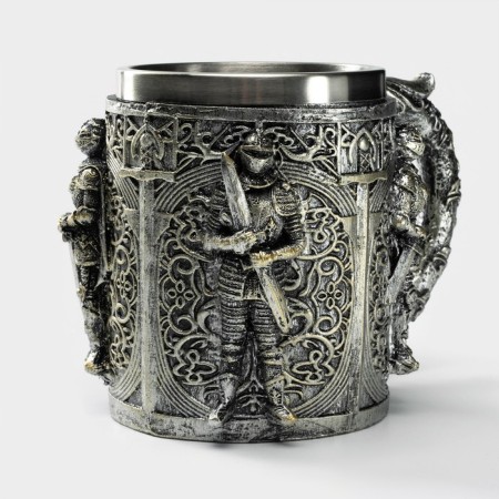 Stainless steel mug, 400 ml, silver color-4
