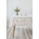 Arya Home Poinsettia tablecloth, size 160x220 cm, white, golden color