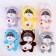 Soft toy "Cat in a suit" on a key fob, 13 cm, color mix