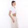 Women's T -shirt shortened, white color, size 46 (l)