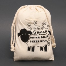 Woolen balls for washing and drying linen, 6 cm, white, 25 g