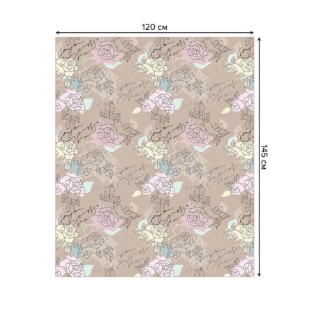 Tables on the table "Flower congratulations", rectangular, Saten, size 120x145 cm-1