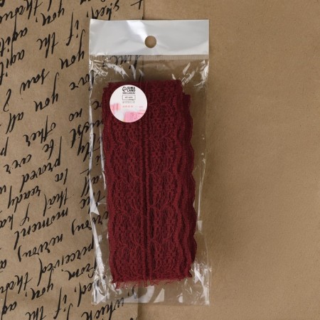 Capricon lace, 45 mm × 10 ± 1 m, burgundy color-3