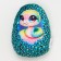 New Year! Soft magnet "Snake in the egg", green