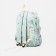 Young backpack from textiles on lightning, 3 pockets, green color