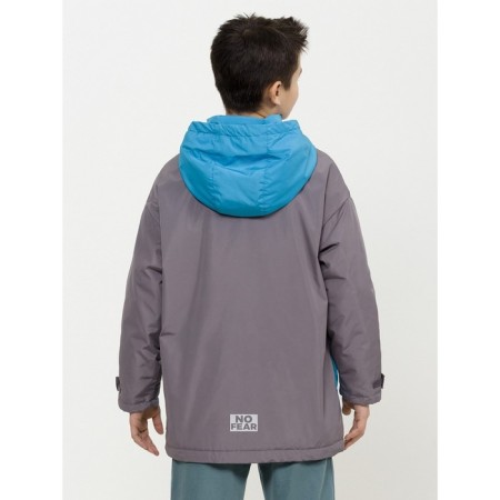 Windbreaker for boys, height 140 cm, gray color-4