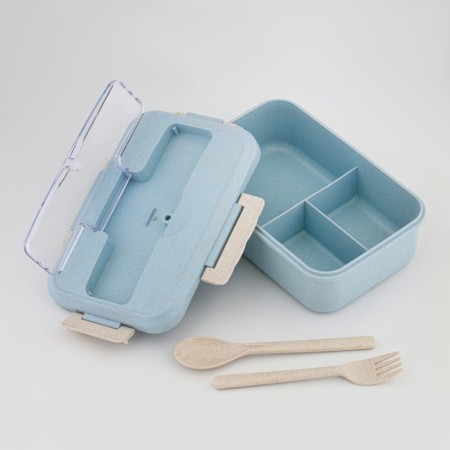 Lunch box, 800 ml, with instruments, 12 x 7.6 x 20 cm, blue-4