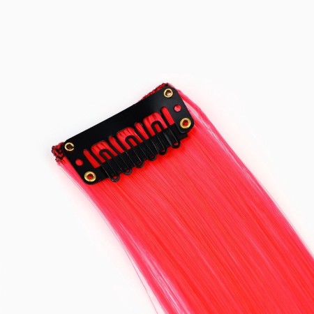 Color hair strands New Year's "Kitten-Mur" for the New Year, (bright pink) 50 cm-4