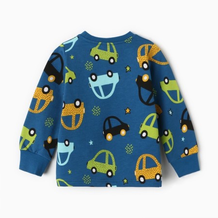 Pajamas for a boy, dark jencing color, height 116 cm-5
