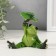 Souvenir Polystone Lak "The Frog is sitting under the leaf" 8.8x5x8.5 cm