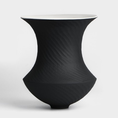 Vase for flowers decorative "Demeter" color black 22 x 17 x 17 cm