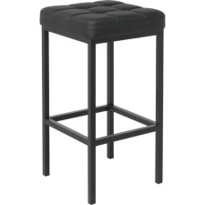 Har loth metal stool/eco -leather, black/black 35x35x65 cm