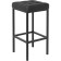 Har loth metal stool/eco -leather, black/black 35x35x65 cm