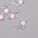 Decor for creativity metal, rhinestones "flowers" silver, pink 2.2x1.3x0.5 cm