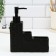 Doster for liquid soap, black, 16 x 12 x 4 cm.