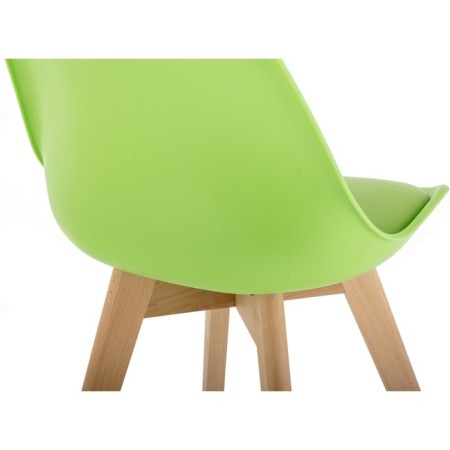 Plastic stool Bonuss array/eco -leather/plastic, natural/green 49x57x82 cm-7