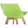 Plastic stool Bonuss array/eco -leather/plastic, natural/green 49x57x82 cm