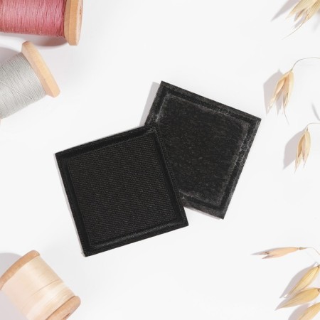 Clothing patch "Square", 4.3 × 4.3 cm, heat -mileyle, black color