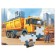 Puzzle leaf on the substrate. "Truck", 24 details, 29.5 × 21 cm