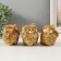 Souvenir Polystone "Golden owls" gold set 3 pcs 7.5x7.5x9 cm