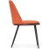 Chair on the metal frame Aldis metal/velor, black/orange 50x57x81 cm