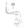 Siphon for sipi "Ani Plast" Grotto a0145SA15, 3 1/2 "x40 mm, with a straight -up overflow, with corrugation
