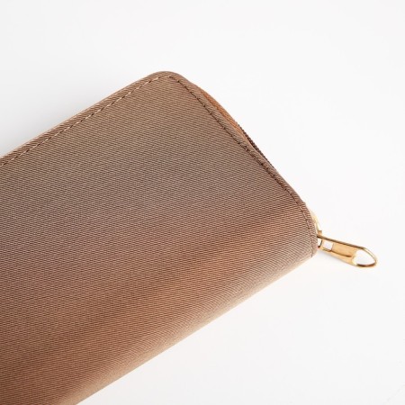 Women's wallet on zippers, dark beige color-2