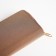 Women's wallet on zippers, dark beige color