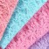 A set of shreds for needlework, guipure, 4 pcs: pink, coral, lilac, mint, 50 × 50 cm