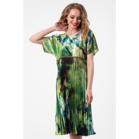 Women's dress, size 44, green color-3