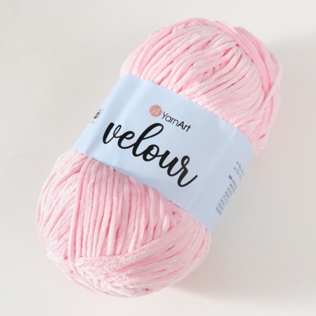 Yarn "Velour" 100% micropoliester 170m/100g (854 pink)-2