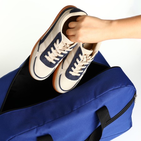 Road bag, textura, large size, blue color-5