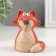 Souvenir Ceramics "Red Fox" 6.3x6.7x8.4 cm