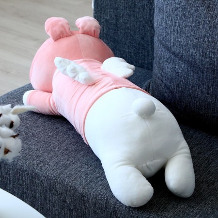 Soft toy-podushka "Bunny", 65 cm, peach color-1